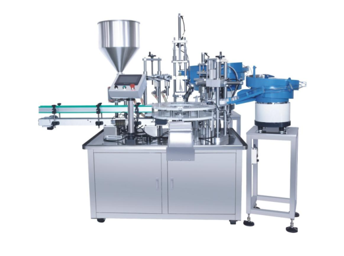 Automatic carousel filling capping machine
