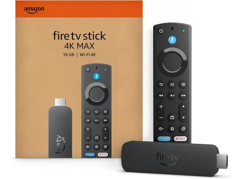 Amazon Fire TV Stick 4K Max streaming device (newest model) with AI-powered Fire TV Search, supports Wi-Fi 6E, free & live TV without cable or satellite
