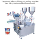 Yogurt and Jelly Cup Filling and Sealing Machine (Two filling Station to fill different liquid)