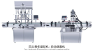 Four-head paste filler + capping machine